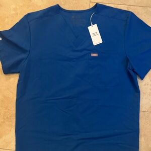 FIGS Royal Blue V-Neck Scrub Top